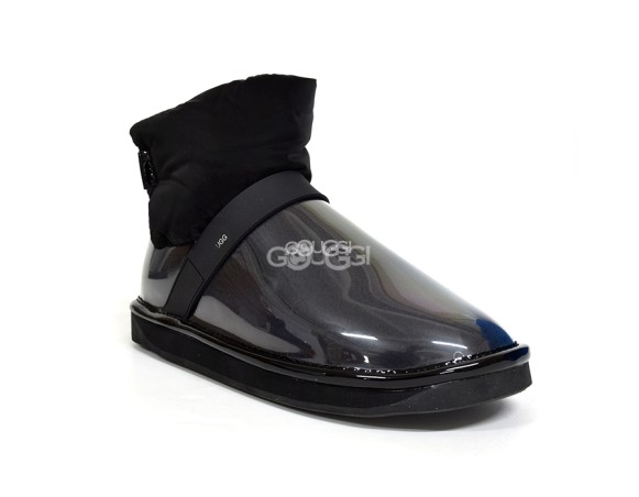 Clear Quilty Boots Black