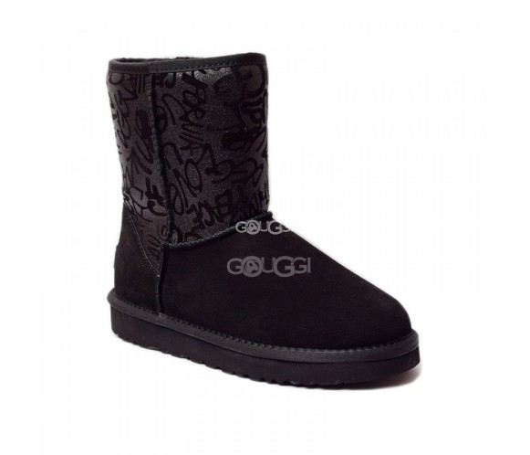 Classic Short Sparkle Graffiti Black