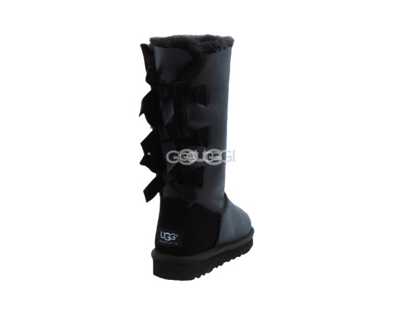Bailey Bow Tall Metallic Black