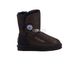 Kids Bailey Button Glitter Chocolate