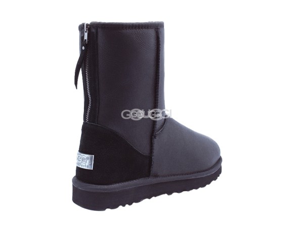 Classic Short ZIP Metallic Black