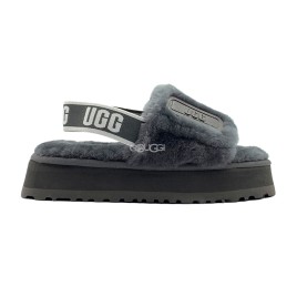 Disco Slide Seashell Dark Grey